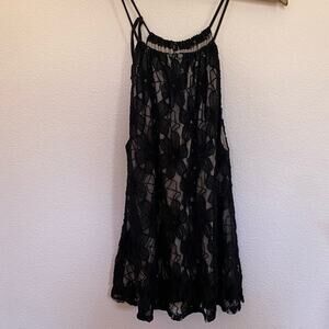 Be | Black & Cream Lace Halter Blouse | Size: S | NWOT